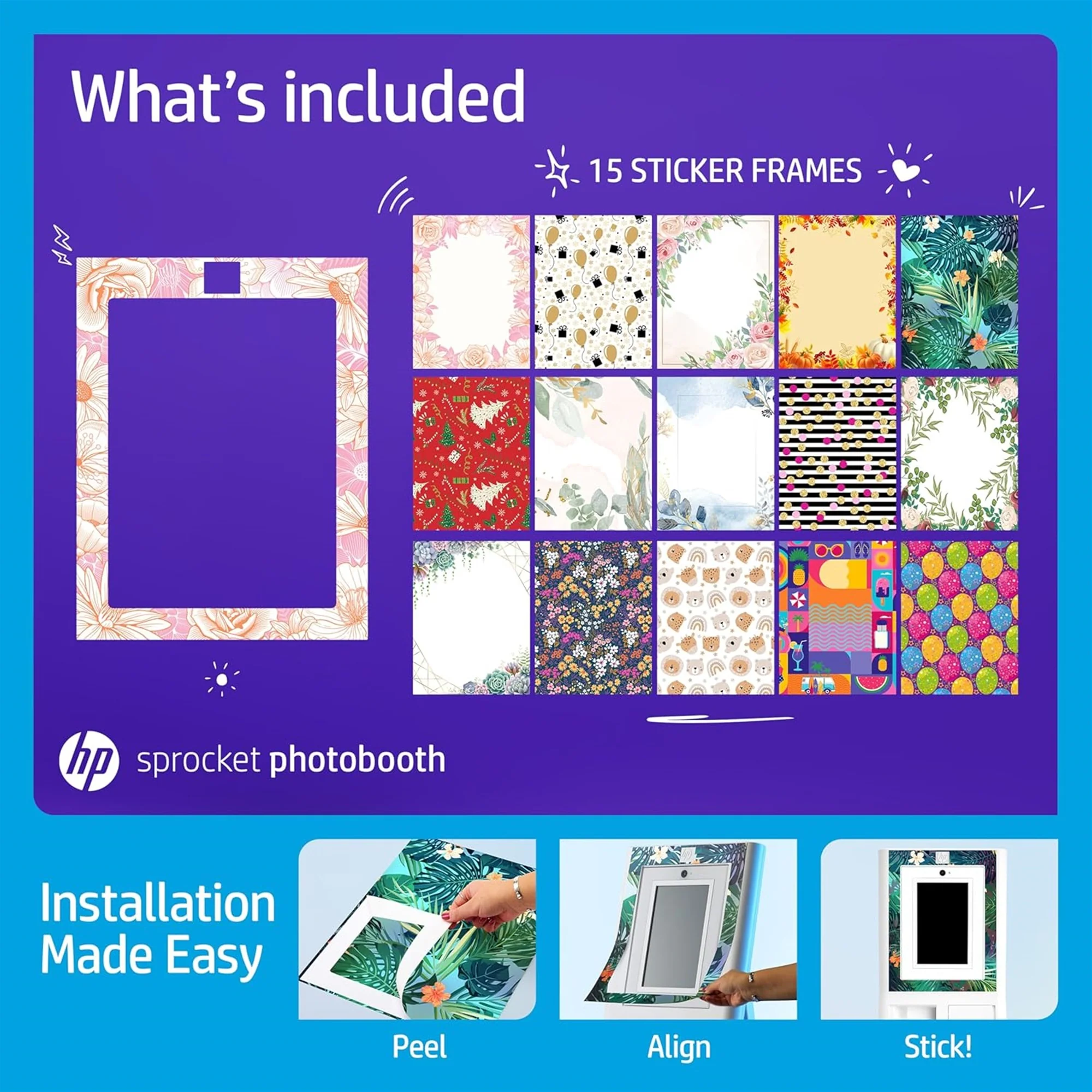 HP Decorative Stickers Frames, Custom Adhesive Frame Stickers - Image 3