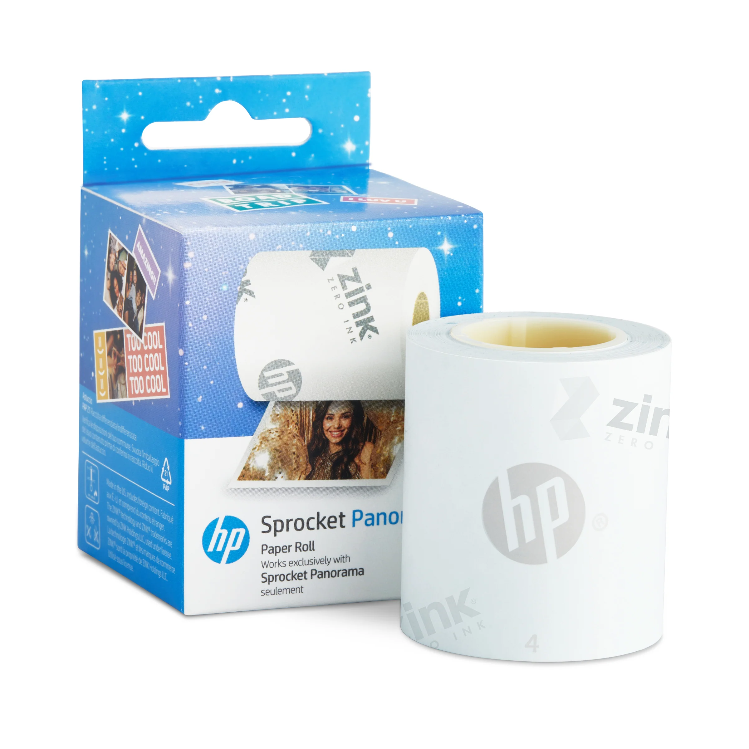 HP Sprocket Panorama Instant Portable Color Label & Photo Printer (Grey) Starter Bundle - Image 2