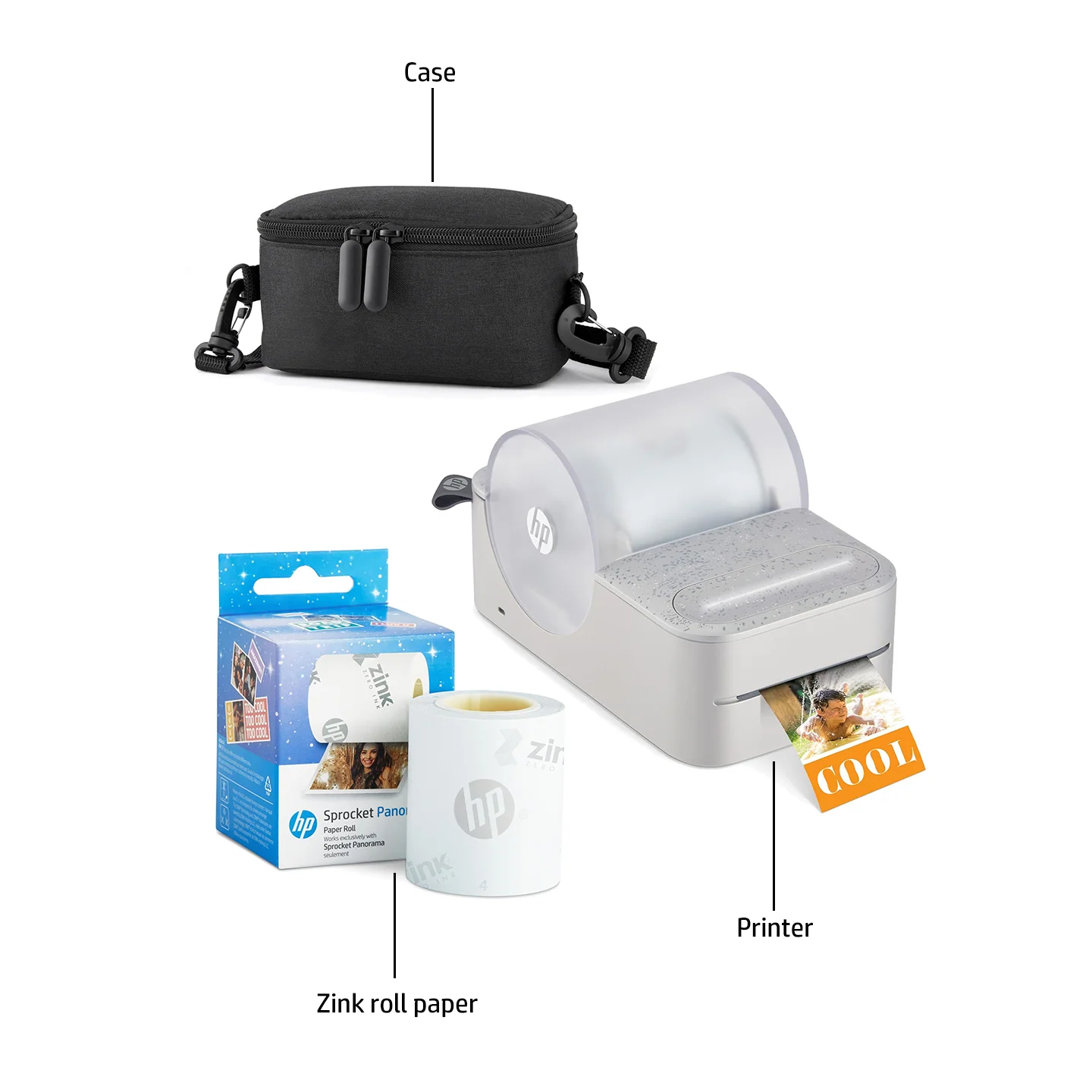 HP Sprocket Panorama Instant Portable Color Label & Photo Printer (Grey) Starter Bundle - Image 4