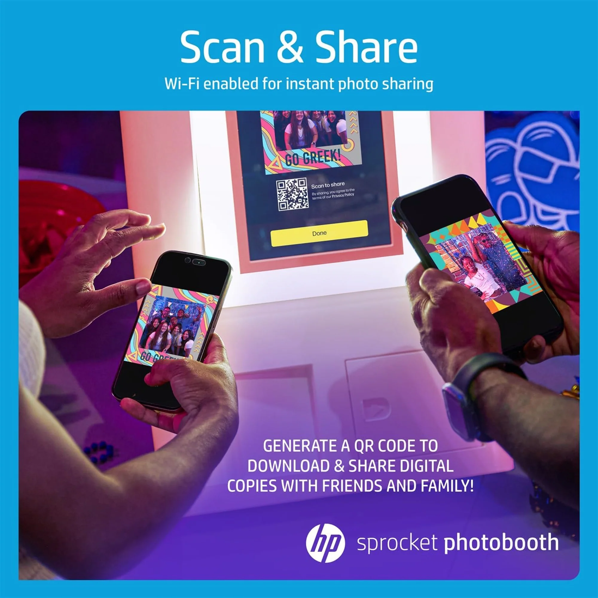 HP Sprocket Photobooth 3x4 Photo Printer (Pink) Bundle with Zink Paper (100 Sheets) & Carrying Case - Image 3