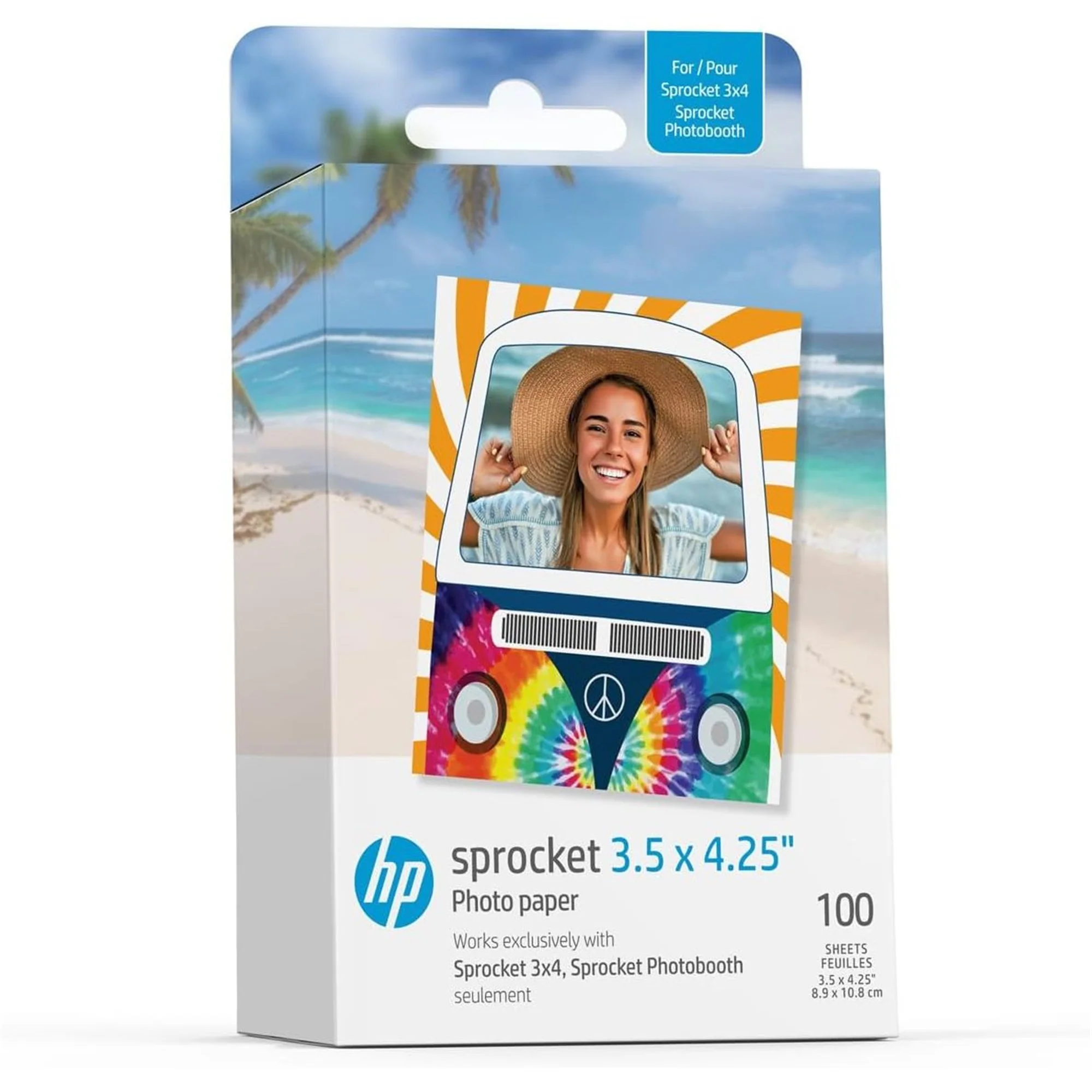 HP Sprocket Photobooth 3x4" Photo Printer (White) Bundle w/3.5 x 4.25” Zink Photo Paper (500 Sheets) - Image 7