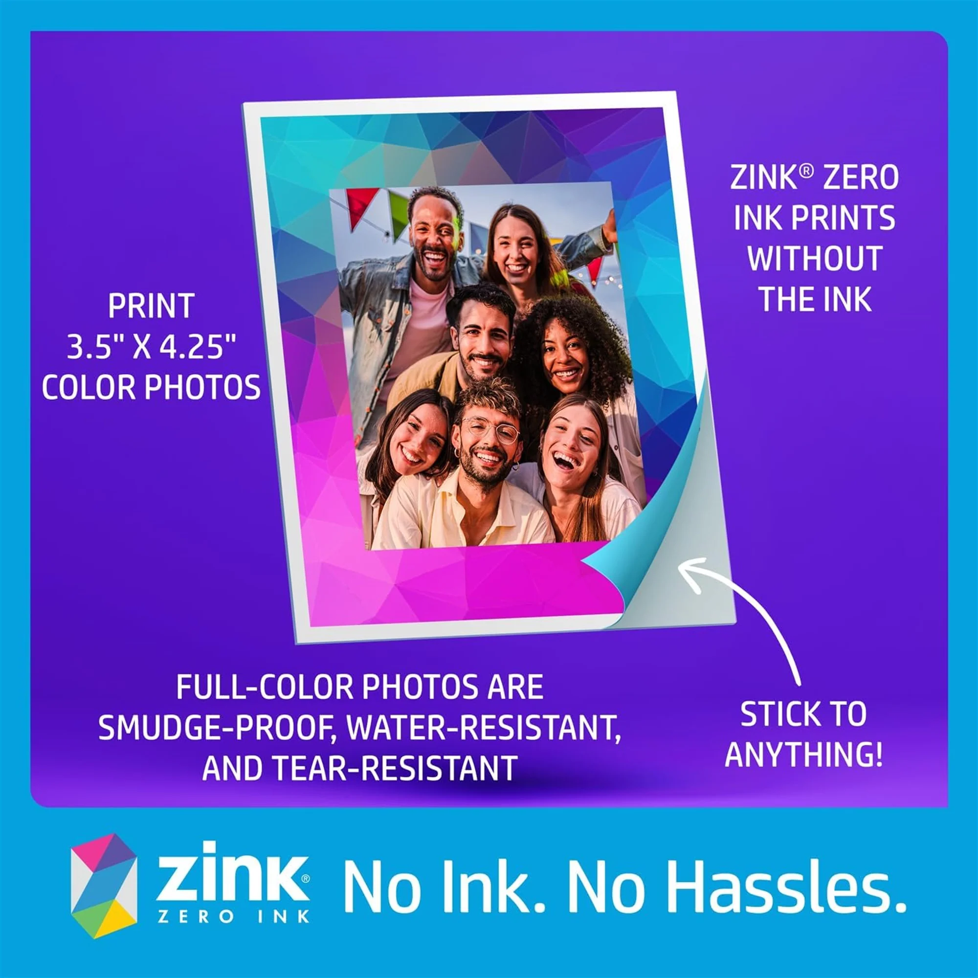HP Sprocket Photobooth 3x4 Photo Printer (White) Bundle with Zink Paper (100 Sheets) & Carrying Case - Image 5