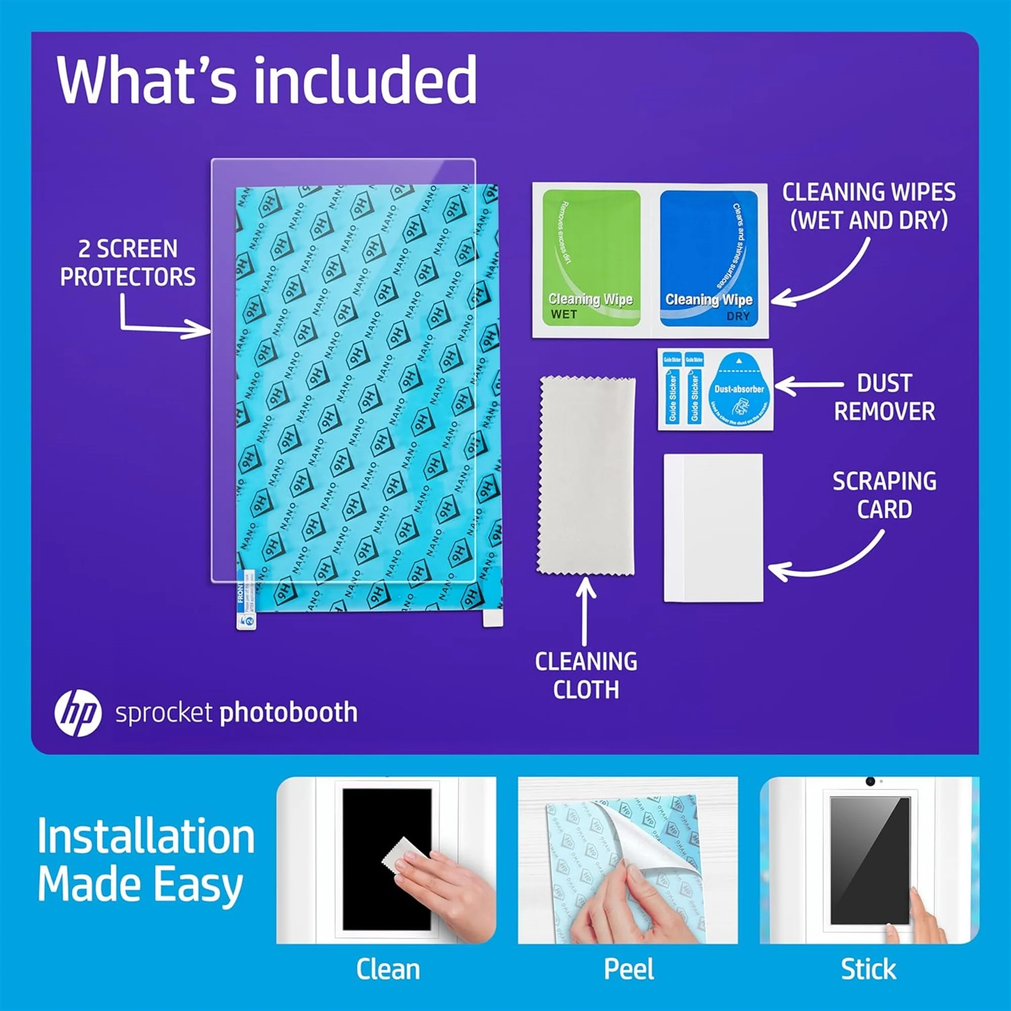 HP Sprocket Photobooth Screen Protector, 9H High-Transparency - Image 3