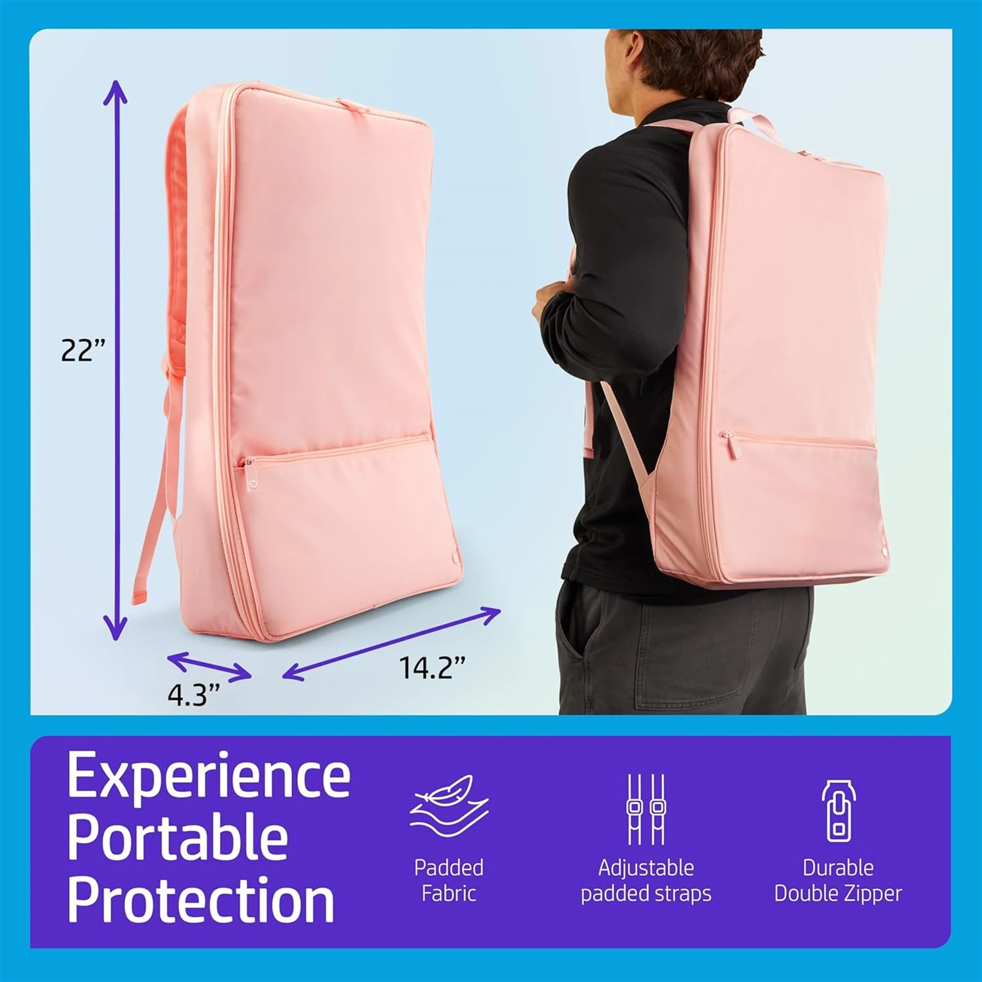 HP Sprocket Photobooth Travel Backpack (Pink), Exclusively for the HP Sprocket Photobooth Printer - Image 2