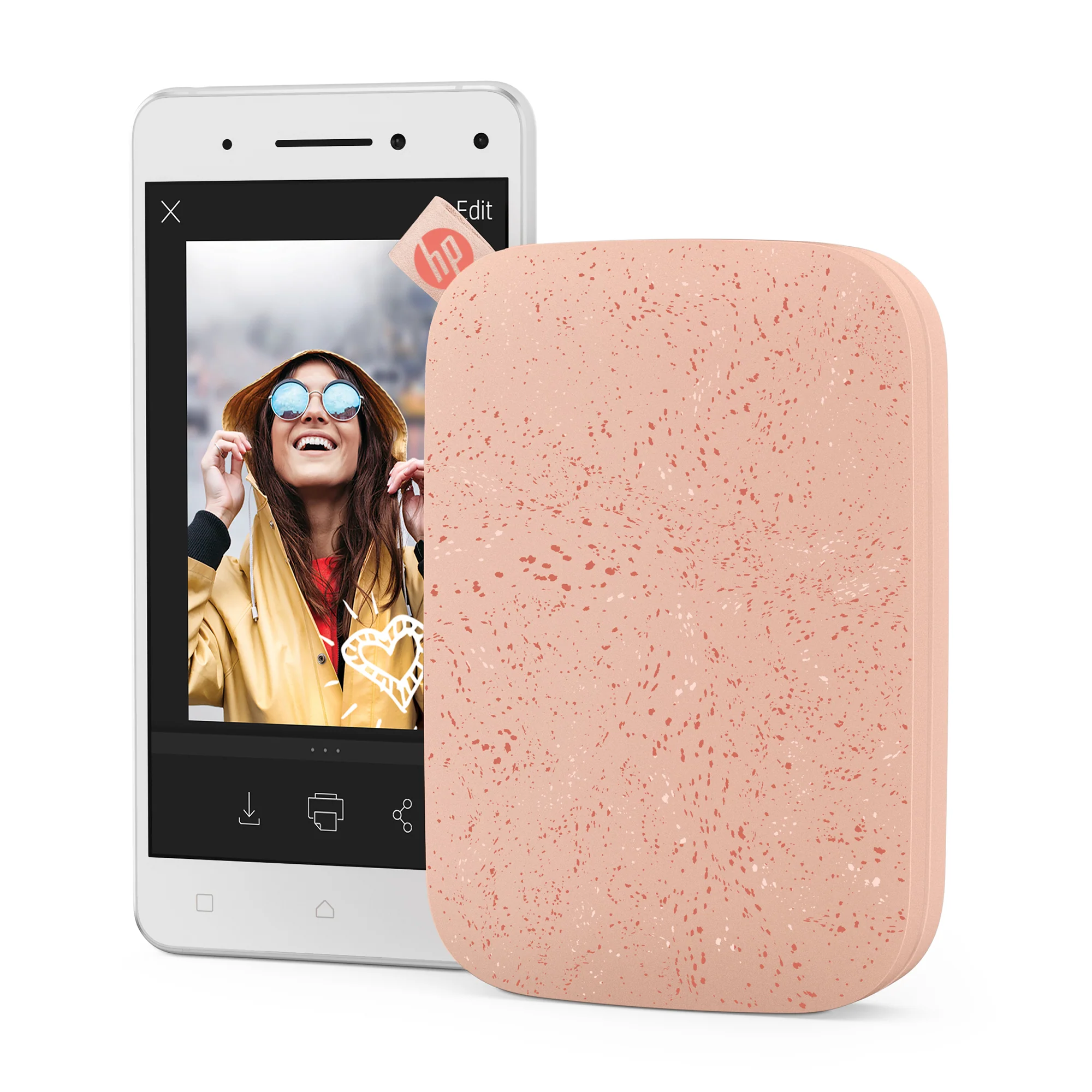 HP Sprocket Portable Instant Photo Printer 2” x 3” Blush Pink - Image 5