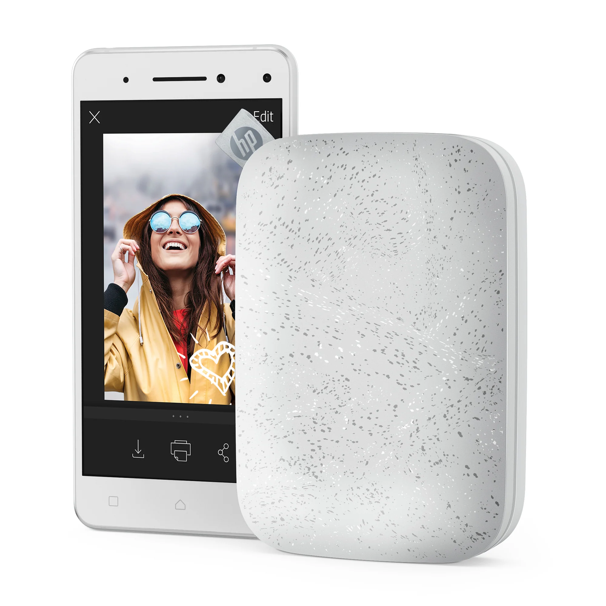 HP Sprocket Portable Instant Photo Printer 2” x 3” Luna Pearl - Image 5
